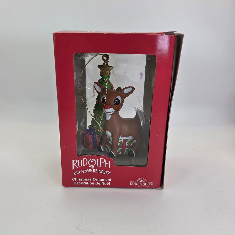 Kurt Adler Rudolph the Red-Nosed Reindeer Ornament in Box Christmas